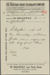 Telegrams relating to 1880 Democratic National Convention