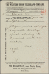 Telegrams relating to 1880 Democratic National Convention