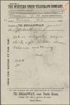 Telegrams relating to 1880 Democratic National Convention