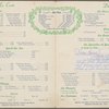 Dinner menu, Le Boeuf a la Mode