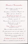 Dessert menu, Fouquet's