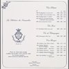 Daily menu, Hotel Ritz