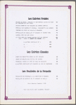 Daily menu, La Fermette Mabeuf 1900