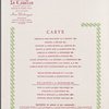 Daily menu, Le Camelia