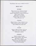 Daily menu, Le Louis D'or at Hotel de La Tremoille