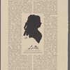 Charlotte von Lengefeld from a silhouette of Schiller's wife made in her youth, sent in 1784 to a friend in Switzerland.