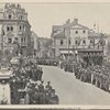 Die Schiller=Feier vor dem Goethe=Schiller=Denkmal in Weimar am. 9 Mai.