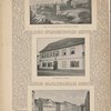 Schiller-Häuser. Schillers Haus und Garten in Jena. Handzeichnung von Goethe ; Das Schiller=Haus in Lauchstädt ; Das Schiller=Haus in Weimar, das der Dichter vom 30. April 1802 bis zu seinem Tode bewohnte.