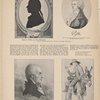 Silhouette Schillers aus seiner Akademiezeit. (Aus dem "Marbacher Schiller=Buch"; Stuttgart, J.G. Cottasche Buchh. Nachf.) ; Schiller. Nach einer Silberstiftzeichnugh von Dora Stock (1787) im Besietz der Frau Maria Künzel in Heilbronn ; Schiller. Nach einer Nature aus Stein gezeichnet von Westermayr. Nach dem einzigen noch vorhandenen Exemplar im Besitz des Frl. Martinie in Weimar ; Schill zu Esel. (Siehe de Artikel auf S. 640.) Nach einer Zeichnung von Johann Christian Reinhart. (Aus dem "Marbacher Schiller=Buch"; Stuttgart, J.G. Cottasche Buchh. Nachf.)