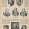 Freunde Schillers. Wilhelm Friedrich Herrmann Reinwald, Schillers Schwager ; Christian Gottfried Körner im Jahre 1770. Nach einer Zeichnung von Wagener ; Christian Friedrich Schwan ; Johann Friedrich Frhr. v. Cotta ; Georg Joachim Göschen ; Ludwig Ferdinand Huber. Nach einer Zeichnung von Dora Stock ; Wilhelm v. Humboldt ; Heinrich Beck.