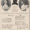 Nanette Schiller. Gemalt von Ludovicka Simanowitz, 1794 ; Schiller Silhouette. Ältesteserhaltenes Bild Schillers (etwa aus de Zeit 1772-73), aus dem Nachlasse seiner Schwester Christophine, vermählten Reinwald stammend ; Luise Schiller. Kupferstich von W. Hofmann nach einem Miniatur=Aquarellbilde ; Gratulationsgedicht Schillers an seine Eltern auf Neujahr 1796.
