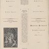 Eines der Kupser (gezeichnet von H. Mener, gestochen von Boettiger) zu Schillers Musenalmanach für 1800 ; Nebenstehend: Titel der ersten Ausgabe des ersten und zweiten Teiles von "Wallenstein" (1800) ; Nebenstehend (rechts): Titel der ersten Ausgabe von Schillers "Maria Stuart" (1801).