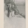 Sampson, Schley, and Hobson on the deck of the "New York: inspecting the Santiago entrance. From the Century's Spanish War Series.