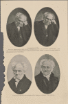 Schopenhauer in 1852. From two daguerreotypes highly prized by Schopenhauer, now in the possession of Elisabet Ney. They represent the sitting when Schopenhauer drank the historical bottle of wine to remove his wonted lugubrious and pessimistic cast of countenance ; [Arthur Schopenhauer] From two photographs in the possession of Dr. Lindorme, of Chicago. Date unknown.