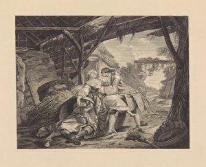 Suite d'estampes d'après Lancret, Pater, Eisen, Boucher, etc., pour illustrer les Contes de La Fontaine, gravées au burin par Depollier aîné ...