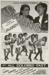 Poster for Oscar Micheaux's 1938 motion picture "Swing"