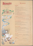 Dinner and Wine and Birthday menu, Benoit