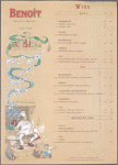 Dinner and Wine and Birthday menu, Benoit
