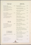 Dinner menu at Cafe zur Frauenkirche Restaurant (English  German, Restaurant)