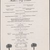 Mother's Day dinner menu, Gramercy Park Hotel