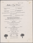 Mother's Day dinner menu, Gramercy Park Hotel