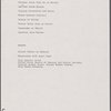 Dinner menu, Library Room