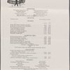 Dinner menu, Hotel Gramercy Park