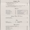 Breakfast menu, Gramercy Park Hotel