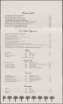 Dinner menu, Gramercy Park Hotel