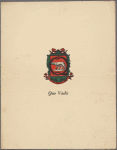 Lunch menu, Quo Vadis Restaurant