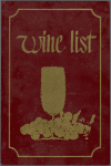 Wine list menu, Carl Hoppl's Valley Stream Park Inn