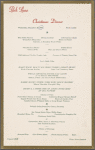 Wednesday Christmas dinner menu, Park Lounge at Park Lane