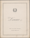 Tuesday dinner menu, The Waldorf-Astoria