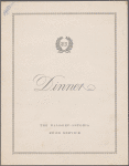 Wednesday dinner menu, The Waldorf-Astoria