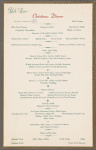 Monday Christmas dinner menu, Park Lane