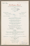 Sunday pre-Christmas brunch menu, Park Lane