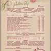 Sunday Mother's Day dinner menu, Hotel Gramercy Park