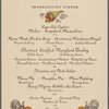 Thanksgiving dinner menu, Savoy Plaza