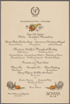 Thanksgiving dinner menu, Savoy Plaza