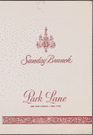 Sunday brunch menu, Park Lane