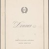 Tuesday dinner menu, The Waldorf-Astora