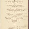 Thursday Thanksgiving dinner menu, Park Lane Tapestry Room