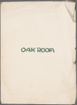 Monday dinner menu, Oak Room at The Plaza