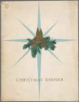 Christmas dinner menu, unknown restaurant