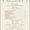 Banquet menu, Gramercy Park Hotel