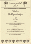 Wedding menu, Gramercy Park Hotel