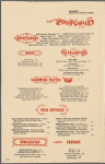 Lunch menu, Chemists' Club