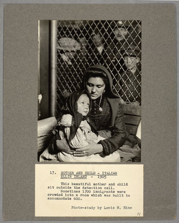 The Miriam and Ira D. Wallach Division of Art, Prints and Photographs: Photography Collection, The New York Public Library (1905). Mother and child, Italian Ellis Island, 1905