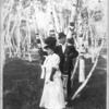Young African-American couple in the woods