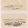 Abu Roasch [Abû Rawwâsh Site]: Pyramiden auf  der Höhe von Osten; Pyramiden auf der Höhe von Westen.